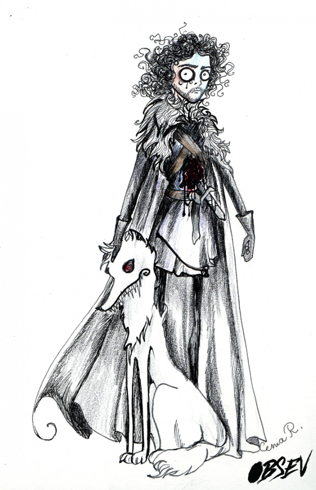 Tim Burton Style Game of Thrones Characters
