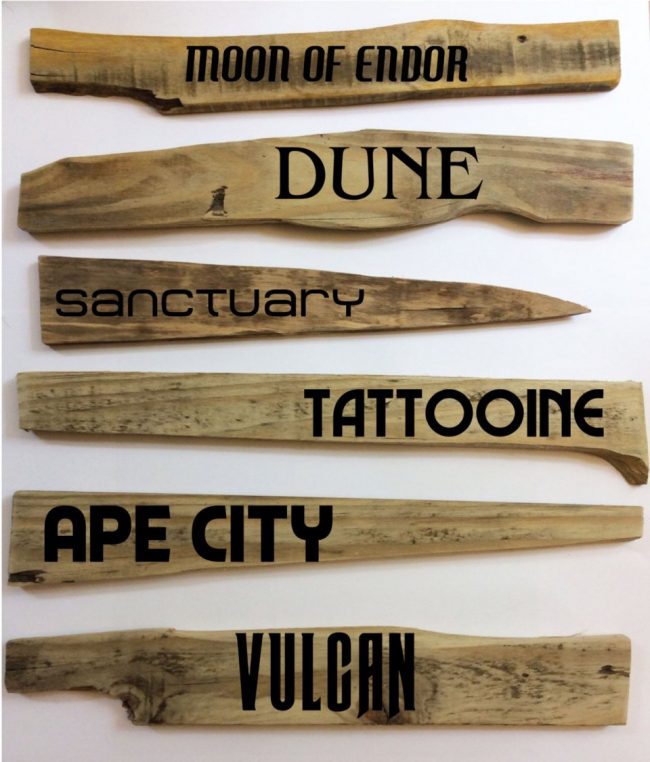 Set of 6 Sci-Fi Signpost Signs