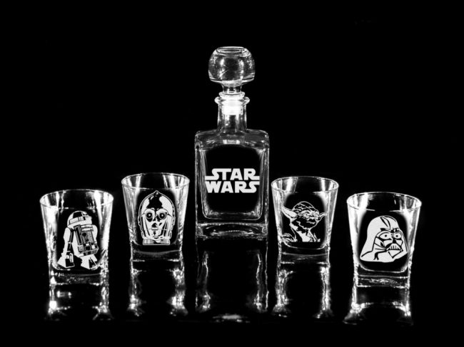 Star Wars Glass Whiskey Decanter Set