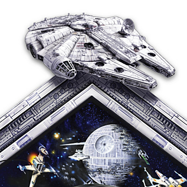 Star Wars Return Of The Jedi Wall Clock With Light-Up Lightsabers
