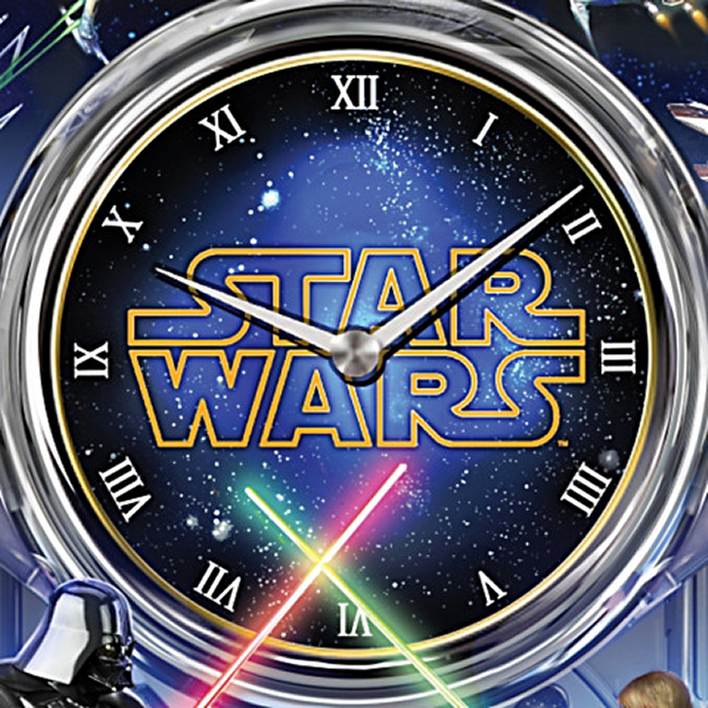 Star Wars Return Of The Jedi Wall Clock With Light-Up Lightsabers
