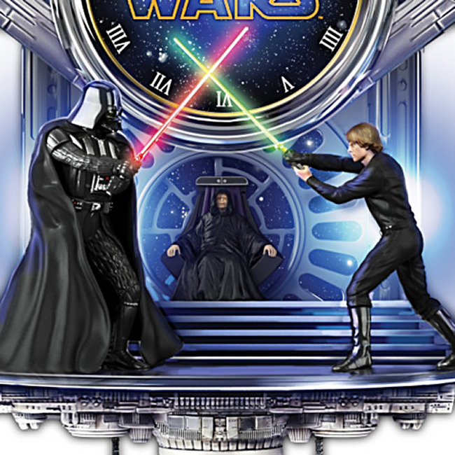 Star Wars Return Of The Jedi Wall Clock With Light-Up Lightsabers