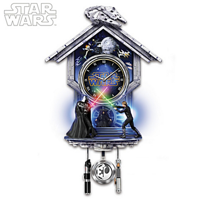 Star Wars Return Of The Jedi Wall Clock With Light-Up Lightsabers