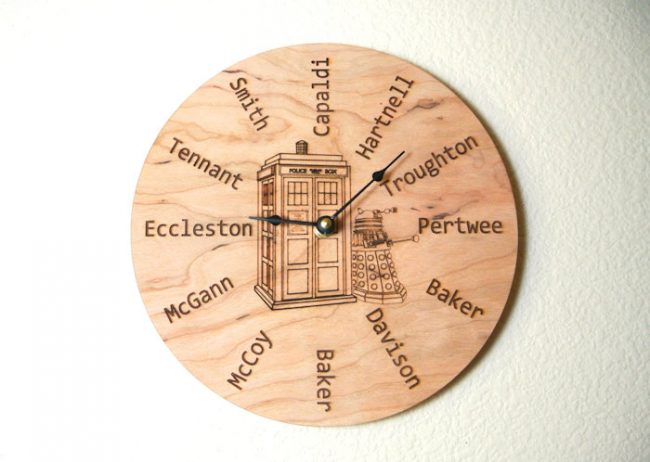12 Doctors Doctor Who Clock