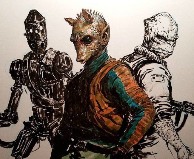 Cool Star Wars Bounty Hunters Art