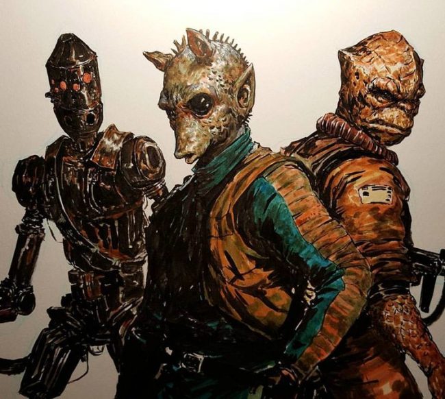 Cool Star Wars Bounty Hunters Art