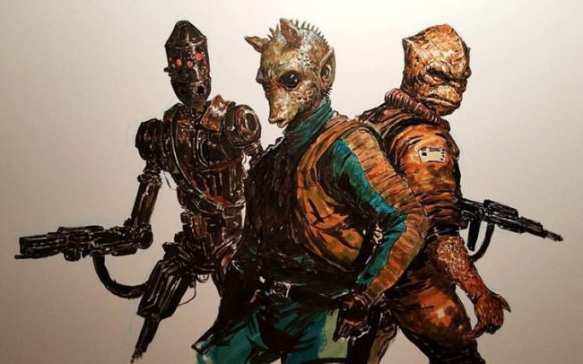 Cool Star Wars Bounty Hunters Art
