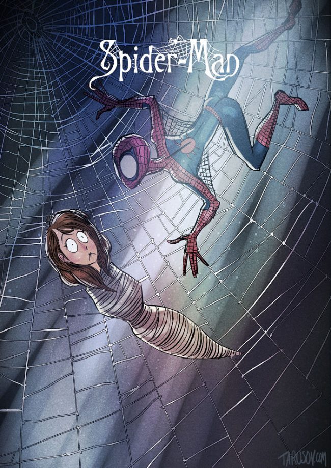 If Tim Burton Illustrated Superheroes