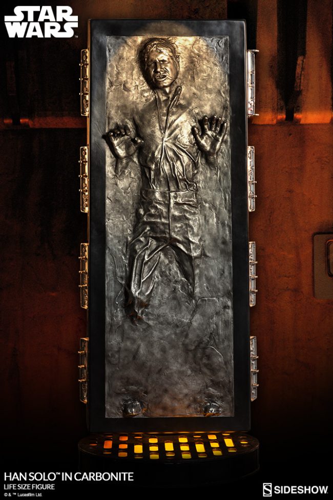 Life-Size Han Solo in Carbonite Figure by Sideshow Collectibles