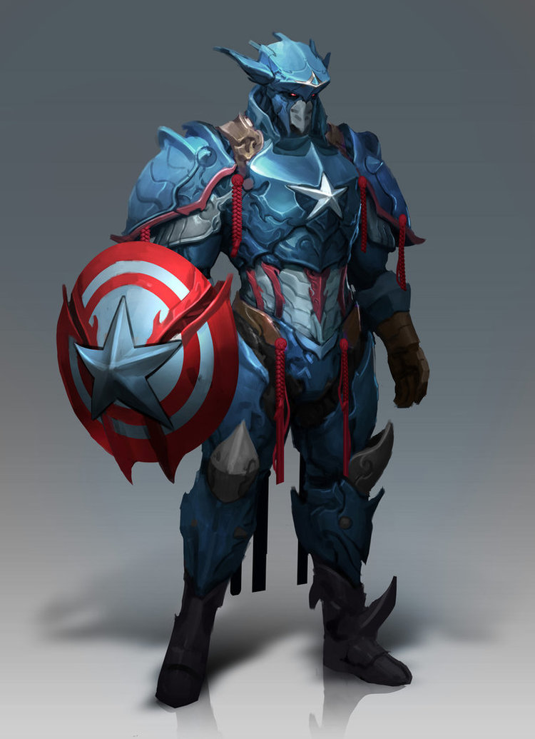 Fantasy Redesigns Of Thor, Captain America and Black Panther